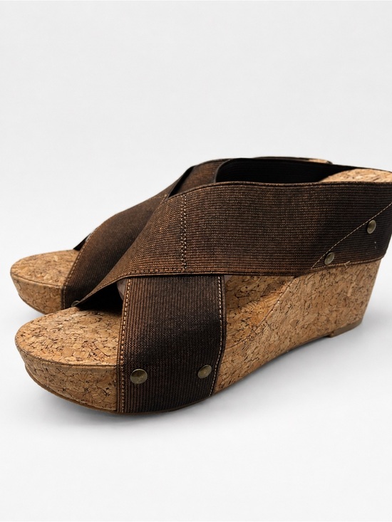 Lucky Brand Shoes - Lucky Brand Bronze - Brown Wedge Cork Sandals Sz 7.5 NWT